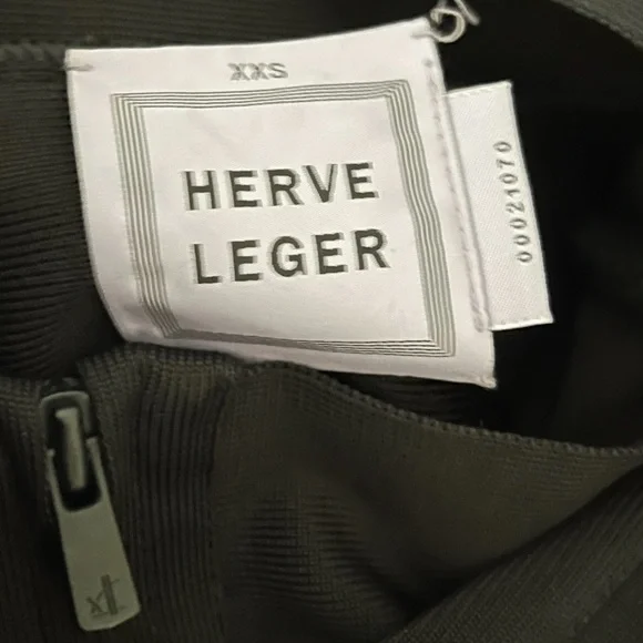 Herve Leger High Waist Zip Front Bandage Skirt
